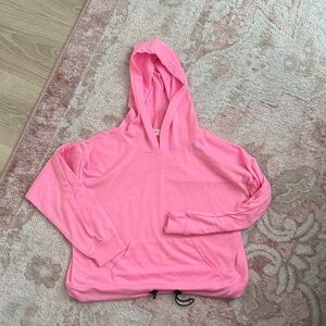 Pink Women's Crop Top Hoodie